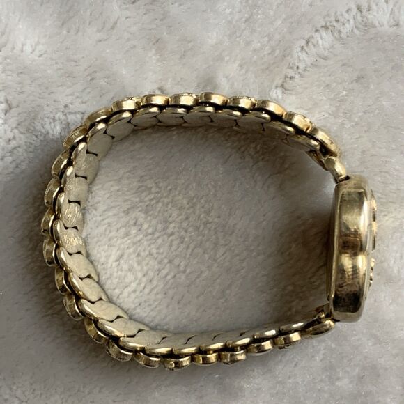 Vintage Co-Star Sweetheart Bracelet | WWII Era | Gold Over Sterling Floral Heart - Picture 4 of 11